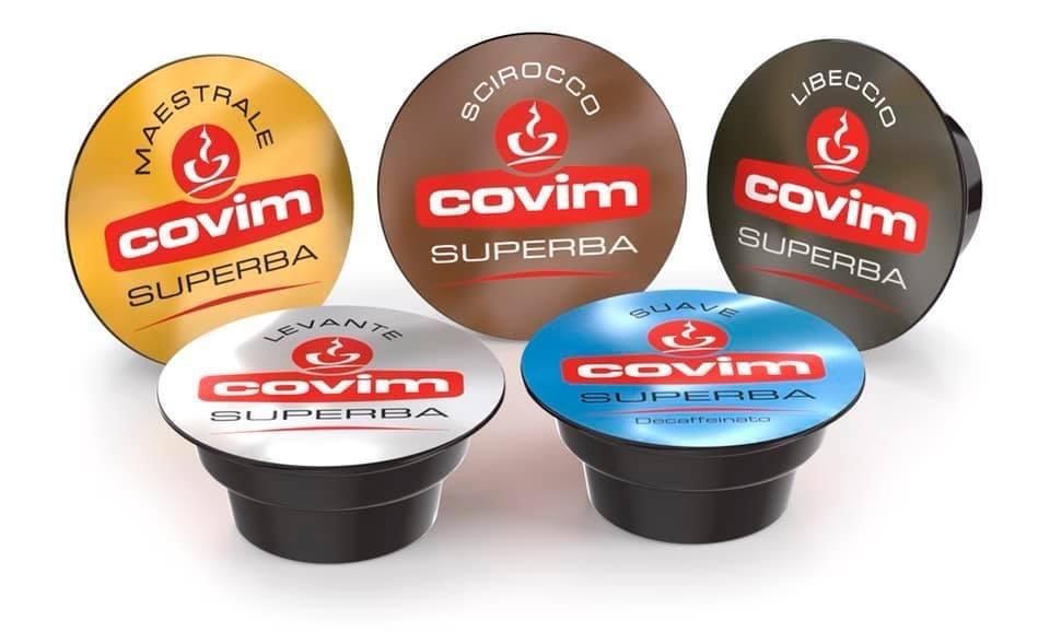 Covim Superba capsule range — Maestrale, Scirocco, Libeccio, Levante and Suave decaffeinato